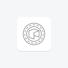 Crypto Regulation Compliance icon, regulation, compliance, cryptocurrency, digital thinline icon, editable vector icon, pixel perfect, illustrator ai file