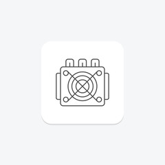Crypto Wallet Security icon, wallet, security, cryptocurrency, digital thinline icon, editable vector icon, pixel perfect, illustrator ai file