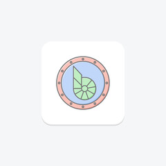 NFT icon, non, fungible, token, cryptocurrency lineal color icon, editable vector icon, pixel perfect, illustrator ai file