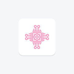 Virtual Reality Development icon, reality, development, vr, digital duotone line icon, editable vector icon, pixel perfect, illustrator ai file