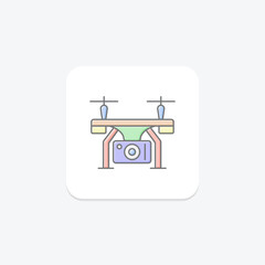 VR Fitness icon, fitness, virtual, reality, workout lineal color icon, editable vector icon, pixel perfect, illustrator ai file