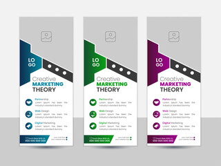 Corporate Roll Up Banner Design, Pull Up Banner Design, Vertical