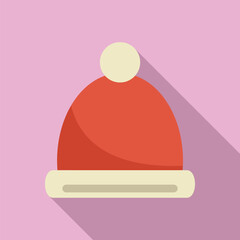 Winter hat icon flat vector. Season sport outdoor. Event arctic festival