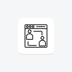 Engaging User Interface icon, user, interface, design, experience line icon, editable vector icon, pixel perfect, illustrator ai file