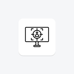 User Focused Design icon, focused, design, experience, interface line icon, editable vector icon, pixel perfect, illustrator ai file