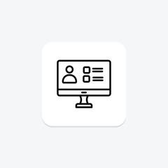 Accessible Design icon, design, user, experience, interface line icon, editable vector icon, pixel perfect, illustrator ai file