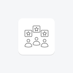 Personalized Experience icon, experience, user, design, interface thinline icon, editable vector icon, pixel perfect, illustrator ai file