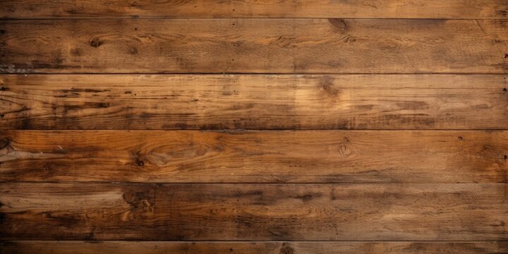 Worn horizontal wooden planks in medium brown, viewed from above.