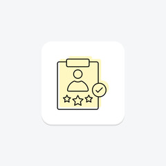 User Experience Evaluation icon, experience, evaluation, design, interface color shadow thinline icon, editable vector icon, pixel perfect, illustrator ai file