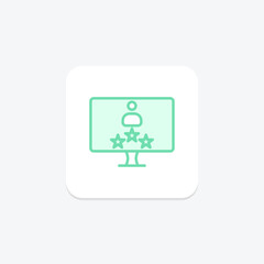 Optimal User Experience icon, user, experience, design, interface duotone line icon, editable vector icon, pixel perfect, illustrator ai file