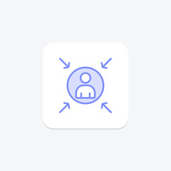 User Centered Design icon, design, user, experience, interface duotone line icon, editable vector icon, pixel perfect, illustrator ai file