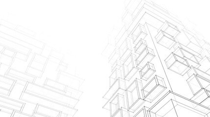 modern architecture 3d illustration