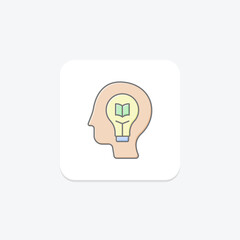 Knowledge Seeker icon, seeker, learning, path, academic lineal color icon, editable vector icon, pixel perfect, illustrator ai file