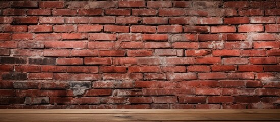Vintage red brick wall backdrop