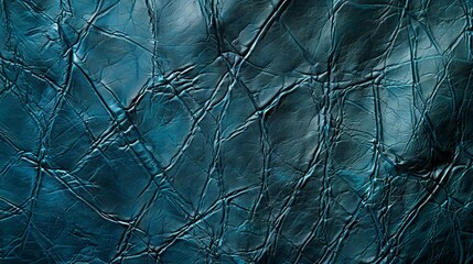 Dark blue teal leather texture with close-up detail
