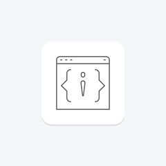 RESTful API icon, rest, api, representational, state thinline icon, editable vector icon, pixel perfect, illustrator ai file