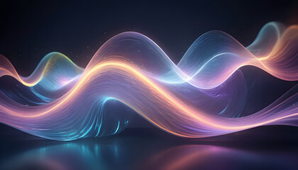 holographic waves and energy patterns captures an ethereal essence, showcasing the beauty of energy...