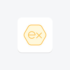 Fototapeta premium Express js icon, javascript, framework, backend, server-side duotone line icon, editable vector icon, pixel perfect, illustrator ai file