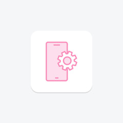 Mobile-First Design icon, design, web, mobile, development duotone line icon, editable vector icon, pixel perfect, illustrator ai file