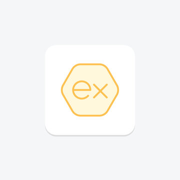 Express js icon, javascript, framework, backend, server-side duotone line icon, editable vector icon, pixel perfect, illustrator ai file