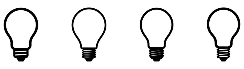 Light Bulb icon set, Idea icon symbol EPS 10 vector