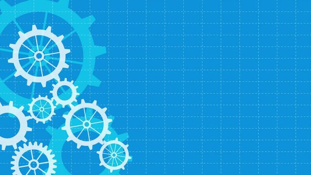 Gear animation background, Engineering presentation background video.