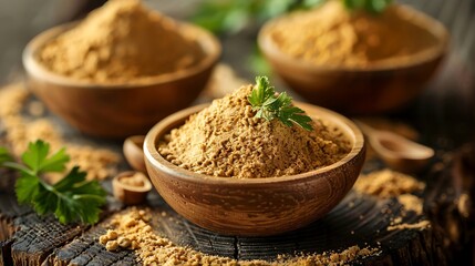 collection of fenugreek powder, rich in anti-inflammatory and antioxidant compounds