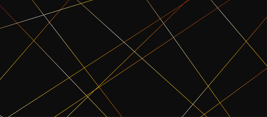 Abstract red and gold lines on black background. Luxury black background paper cut style with black and gold line. triangles background modern design. Vector illustration.	