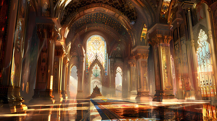 Generative AI, Regal Splendor: The Enchanted Palace of Light and Shadows