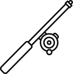 Ice fishing rod icon outline vector. Camping sport. Vacation fun holiday