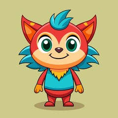 Cute Vector Cartoon Mascot Illustration Style