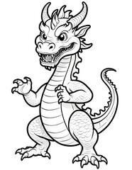Majestic Chinese Dragon Coloring Page