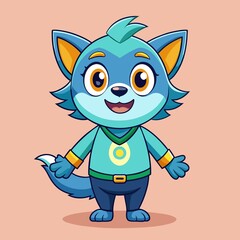 Cute Vector Cartoon Mascot Illustration Style