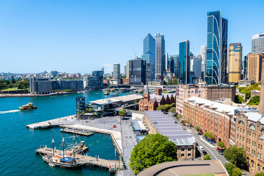 panoramic view of sidney harbour