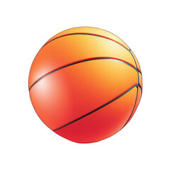 Fototapeta premium basketball ball isolated on white isolated soft smooth lighting only png premium high quality