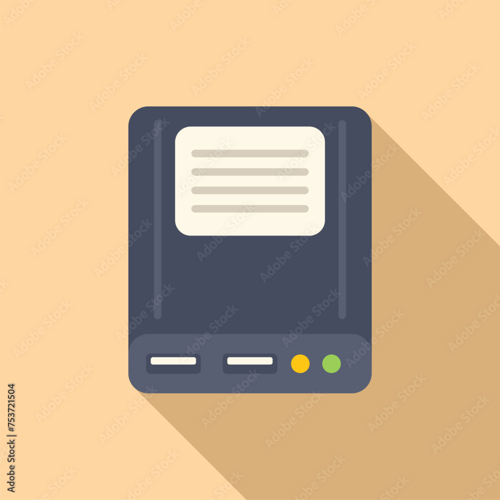 Poster data memory board icon flat vector. storage solid usb. hardware backup