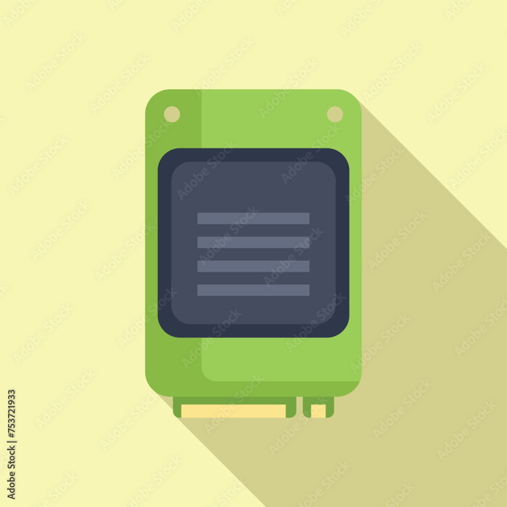 Poster data memory solid icon flat vector. mb archive. terabyte machine computer