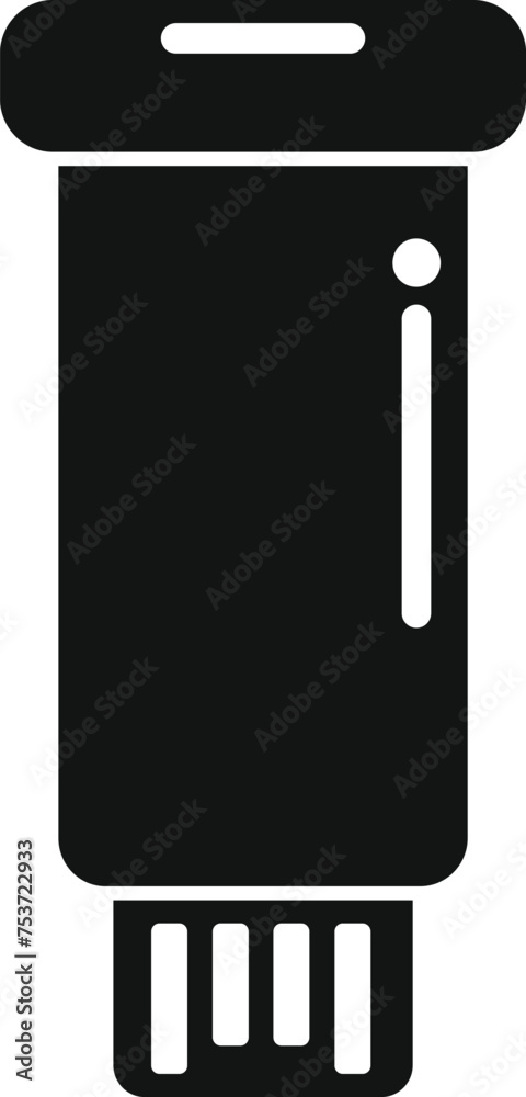 Poster Usb flash memory icon simple vector. Machine micro size. Database server