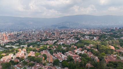 Drone aerial images of Comuna 13 Medellin San Javier Colombia Medellín Antioquia province City of Eternal Spring