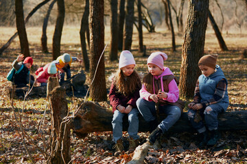 Concept of outdoor activities for children's development, school, childhood, fashion and style. Ad