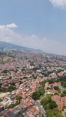 Fototapeta na wymiar Drone Aerial shots of Medellin Medellín Comuna 13 Colombia