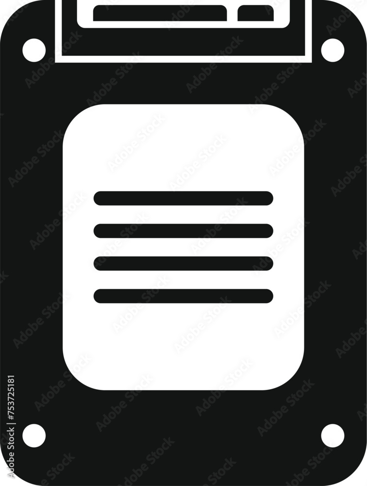Poster storage shutter usb icon simple vector. mb archive tb. focus state backup