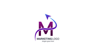 Intial M  business consult logo design.