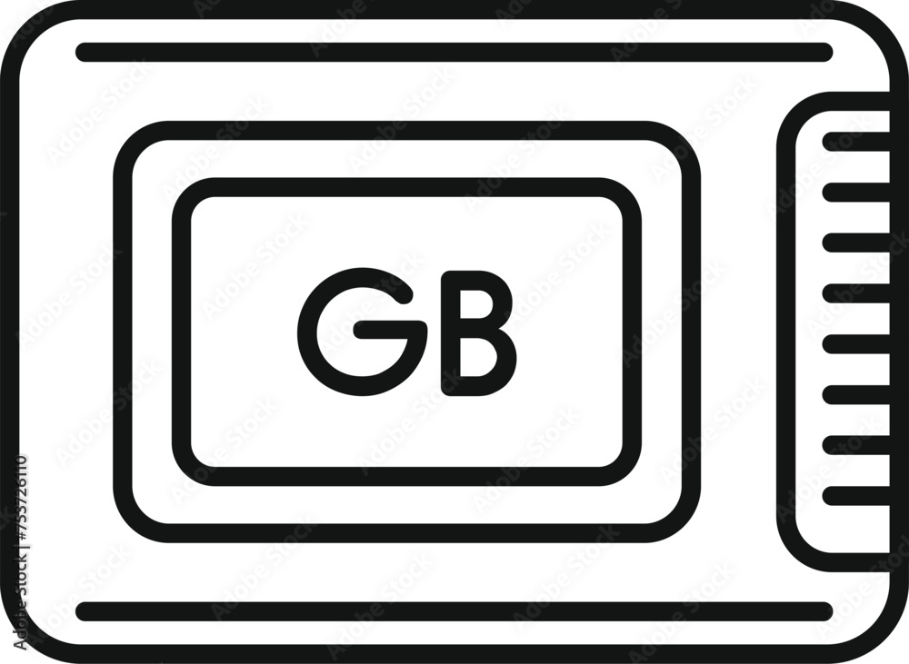 Poster backup shutter solid icon outline vector. focus datacenter. hardware data mobile