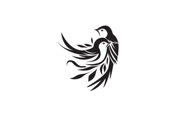 Logo vector two birds