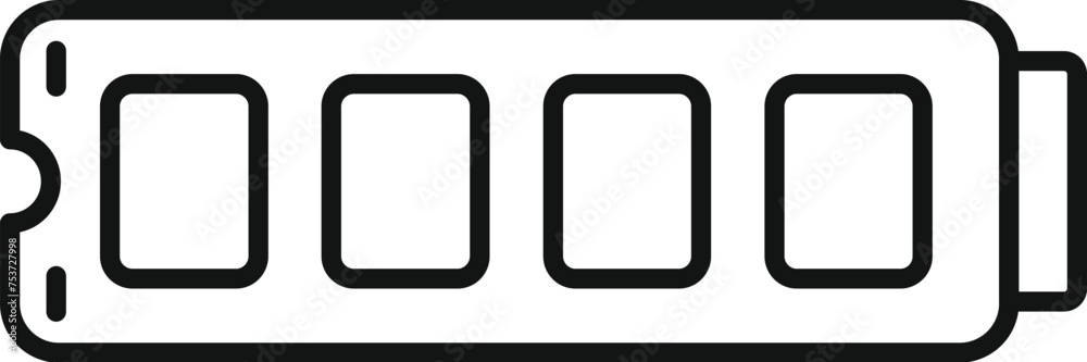 Poster fast ssd memory board icon outline vector. archive usb. state disk device