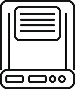 recommend clip art: Data memory board icon outline vector. Storage solid usb. Hardware backup