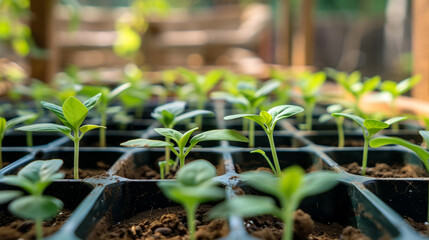 Micro green food. Microgreen sprouts. Organic healthy green food. Gardening at home. Healthy food, vegan food
