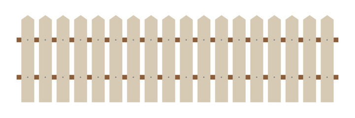 Simple vector illustration of picket fence. design