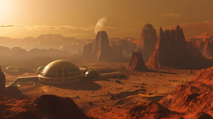 Generative AI, Red Frontier: Mars Colonies Beyond Earth's Gaze